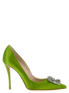 ���W�F ���B���B�G ROGER VIVIER �n�C�q�[�� �p���v�X ���f�B�[�X �O���[�� High heels 'Flower Strass' pumps RVW41917620RS0V403 Green �֐� �������� 2025AW ju