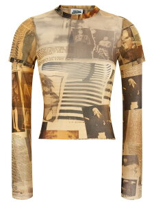 �W�����|�[���E�S���`�G JEAN PAUL GAULTIER �|���V���c T�V���c ���f�B�[�X �}���`�J���[ T-shirts and polo shirts 'The Journal Double Baby' T-shirt 2601WTO416M013P030830 Multicolor �֐� �������� 2026SS ju