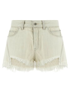 ���b�N �I�E�G���X RICK OWENS �f�j���V���[�c �V���[�c ���f�B�[�X �z���C�g Denim shorts 'Bias Cutoffs' shorts RO01F6396DMW51 White �֐� �������� 2026SS ju
