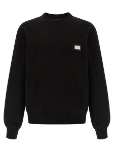 �h���`�F&�K�b�o�[�i DOLCE&GABBANA �X�E�F�b�g�V���c �g���[�i�[ �����Y �u���b�N Sweatshirts Logo plate sweatshirt G9ABJTG7P1CN0000 Black �֐� �������� 2026SS ju