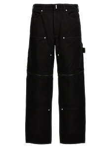 �W�o���V�B GIVENCHY �f�j�� �����Y �u���b�N Jeans 'Zip Off Carpenter' jeans BM51BJ50KK001 Black �֐� �������� 2024SS ju