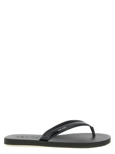 �v���_ PRADA �t���b�g�V���[�Y �T���_�� �����Y �u���b�N Flat Shoes Leather thong sandals 2Y3162FG001055F0002 Black �֐� �������� 2026SS ju