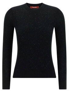 �}�b�N�X�}�[�� �X�e���f�B�I MAX MARA STUDIO �Z�[�^�[ �j�b�g�E�F�A ���f�B�[�X �u���b�N Knitwear 'Marabu' sweater 2526366031600006 Black �֐� �������� 2025AW ju
