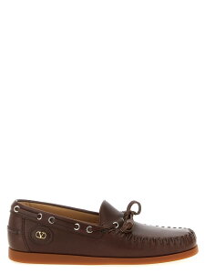 ���@�����e�B�m �K�����@�[�j VALENTINO GARAVANI ���[�t�@�[ �����Y �u���E�� Loafers Valentino Garavani 'Palm Avenue' Boat Shoe Y2S0K85PNJZWX Brown �֐� �������� 2025AW ju