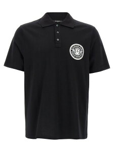 �o���}�� BALMAIN �|���V���c �����Y �z���C�g Polo shirts 'Coin' polo shirt EH1GC026BC94EAB White/Black �֐� �������� 2025SS ju