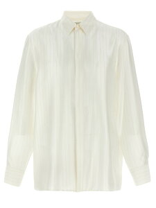 �C�� �T�����[���� SAINT LAURENT PARIS �V���c �����Y �z���C�g Shirts Striped shirt 819096Y2L919988 White �֐� �������� 2025SS ju