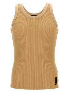 �t�F���f�B FENDI T�V���c �g�b�v�X �����Y �x�[�W�� T-shirts and tops 'Fendi Crest' tank top FY1278AU9KF0QWN Beige �֐� �������� 2025SS ju