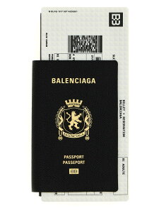 �o�����V�A�K BALENCIAGA �J�[�h�z���_�[ ���z �����Y �u���b�N Wallets and Card Holders 'Passport Lungo 1 Biglietto' wallet 7877742AA3R1000 Black �֐� �������� 2026SS ju