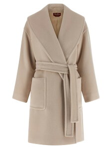 �}�b�N�X�}�[�� �X�e���f�B�I MAX MARA STUDIO �g�����`�R�[�g �R�[�g ���f�B�[�X �x�[�W�� Coats and trench coats 'Cloruro' coat 2526016032600023 Beige �֐� �������� 2025AW ju