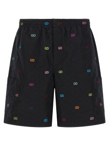 �O�b�` GUCCI �V���[�c �����Y �u���b�N Shorts Multicolor fil coupe bermuda shorts 837506ZATA01152 Black �֐� �������� 2025AW ju