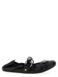 �o�����V�A�K BALENCIAGA �t���b�g�V���[�Y �t���b�g�V���[�Y ���f�B�[�X �u���b�N Flat Shoes 'City' ballet flats 828095WAD4Y1080 Black �֐� �������� 2025AW ju
