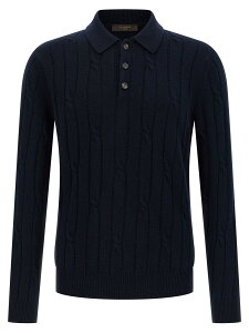 �U�m�[�l ZANONE �|���V���c �����Y �u���[ Polo shirts Cashmere polo shirt 810232ZN282Z2616 Blue �֐� �������� 2025AW ju