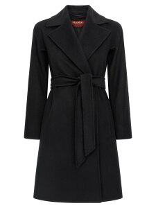 �}�b�N�X�}�[�� �X�e���f�B�I MAX MARA STUDIO �g�����`�R�[�g �R�[�g ���f�B�[�X �u���b�N Coats and trench coats 'Dravenna' coat 2526016152600013 Black �֐� �������� 2025AW ju
