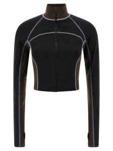 �t�F���f�B FENDI T�V���c �g�b�v�X ���f�B�[�X �u���b�N T-shirts and tops 'Color Block' top FAF370AT93F0D9F Black �֐� �������� 2025AW ju