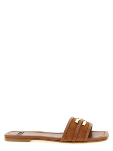 �G���U�x�b�^ �t�����L ELISABETTA FRANCHI �T���_�� ���f�B�[�X �u���E�� Sandals Logo slides SA72L61E2027 Brown �֐� �������� 2026SS ju