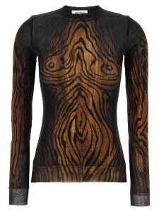 �W�����|�[���E�S���`�G JEAN PAUL GAULTIER T�V���c �g�b�v�X ���f�B�[�X �}���`�J���[ T-shirts and tops 'Wood' top 2503WTO335M002P0060 Multicolor �֐� �������� 2025AW ju