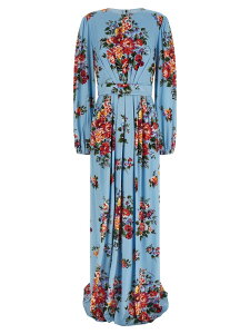 �h���`�F&�K�b�o�[�i DOLCE&GABBANA �����s�[�X �h���X ���f�B�[�X �u���[ Dresses 'Mazzo di Fiori' dress F610PTFSA8PHC5ZO Light Blue �֐� �������� 2026SS ju