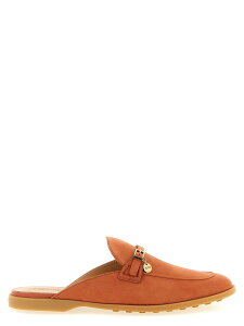 �g�b�Y TOD'S �t���b�g�V���[�Y �t���b�g�V���[�Y ���f�B�[�X �I�����W Flat Shoes Nabuk sabots XXW01M0KI40UFQG828 Orange �֐� �������� 2026SS ju