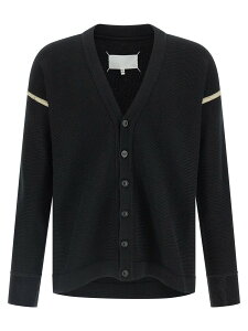 ���]�� �}���W�F�� MAISON MARGIELA �Z�[�^�[ �j�b�g�E�F�A �����Y �u���b�N Knitwear Elbow patch cardigan S67HP0035M13182900 Black �֐� �������� 2025AW ju