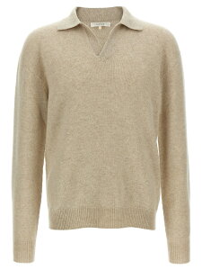 �U�E���E THE ROW �|���V���c �����Y �x�[�W�� Polo shirts 'Leach' polo shirt 1241Y120FOG Beige �֐� �������� 2025AW ju