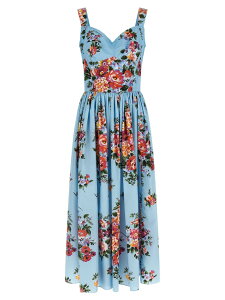 �h���`�F&�K�b�o�[�i DOLCE&GABBANA �����s�[�X �h���X ���f�B�[�X �u���[ Dresses 'Mazzo di Fiori' dress F6TTHTHS5UUHC5ZO Light Blue �֐� �������� 2026SS ju