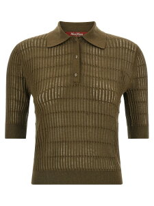 �}�b�N�X�}�[�� �X�e���f�B�I MAX MARA STUDIO �|���V���c ���f�B�[�X �O���[�� Polo 'MstGallo' polo shirt 2616361051600007 Green �֐� �������� 2026SS ju