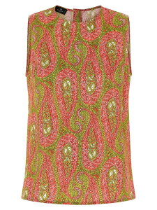 �G�g�� ETRO T�V���c �g�b�v�X ���f�B�[�X �}���`�J���[ T-shirts and tops 'Paisley Foliage' top WRJA001999SASZ0X0896 Multicolor �֐� �������� 2026SS ju