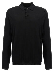 �U�m�[�l ZANONE �|���V���c �����Y �u���b�N Polo shirts Wool polo shirt 810102Z0290N3017 Black �֐� �������� 2024AW ju