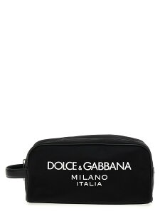 �h���`�F&�K�b�o�[�i DOLCE&GABBANA �n�C�e�N�A�N�Z�T���[ �t�@�b�V�������� �����Y �u���b�N Hi-Tech Accessories Logo make-up bag BT0989AG1828B956 Black �֐� �������� 2024AW ju