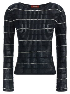 �}�b�N�X�}�[�� �X�e���f�B�I MAX MARA STUDIO �Z�[�^�[ �j�b�g�E�F�A ���f�B�[�X �u���[ Knitwear 'MstPedone' sweater 2616361061600014 Blue �֐� �������� 2026SS ju