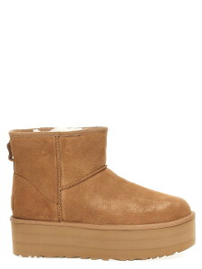 �A�O �I�[�X�g�����A UGG AUSTRALIA �u�[�c ���f�B�[�X �u���E�� Boots 'Classic Mini Platform' ankle boots 1134991CHE Brown �֐� �������� 2025AW ju