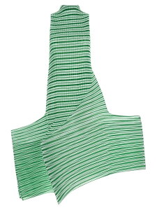 �C�b�Z�C �~���P ISSEY MIYAKE �����s�[�X �h���X ���f�B�[�X �O���[�� Dresses 'Generic Stripes (Machine Pleats)' dress IM58FH14166 Green �֐� �������� 2025AW ju