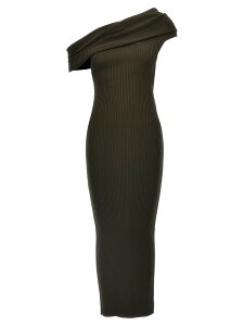 �N���[�W�� COURREGES �����s�[�X �h���X ���f�B�[�X �u���E�� Dresses 'Twist Rib Knit Long' dress 324MRO469FI00011093 Brown �֐� �������� 2024AW ju