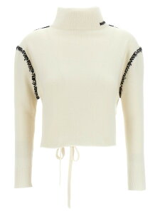 �}���j MARNI �Z�[�^�[ �j�b�g�E�F�A ���f�B�[�X �z���C�g Knitwear Mending detail cardigan DVMD0174Q1UFZ37300W05 White/Black �֐� �������� 2024AW ju