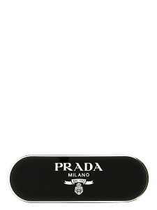 �v���_ PRADA �n�C�e�N�A�N�Z�T���[ �t�@�b�V�������� ���f�B�[�X �u���b�N Hi-tech accessories Logo hair clip 1IF0222BA6F0002 Black �֐� �������� 2025AW ju