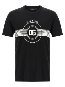 �h���`�F&�K�b�o�[�i DOLCE&GABBANA T�V���c �����Y �z���C�g T-shirts DG logo print T-shirt G8RN8TG7M8WN0000 White/Black �֐� �������� 2025SS ju