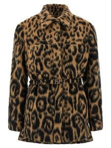 �t�F���f�B FENDI �g�����`�R�[�g �R�[�g ���f�B�[�X �x�[�W�� Coats and trench coats Animalier jacket FJ7561AVJFF1T6O Beige �֐� �������� 2025AW ju