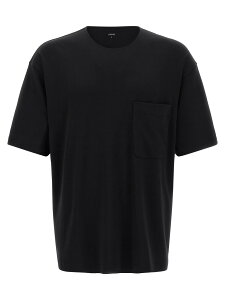 �����[�� LEMAIRE T�V���c �����Y �u���b�N T-shirts Cotton and silk t-shirt TO1457LJ1043BK999 Black �֐� �������� 2025AW ju