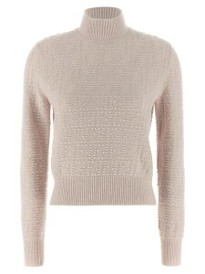 �t�F���f�B FENDI �Z�[�^�[ �j�b�g�E�F�A ���f�B�[�X �s���N Knitwear 'Pon Pon' sweater FZXE09AYM0F16A8 Pink �֐� �������� 2025AW ju