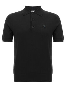�o�[�o���[ BURBERRY �|���V���c �����Y �u���b�N Polo shirts Wool polo shirt 8104873BLACK Black �֐� �������� 2025SS ju