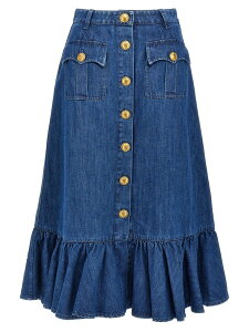 ���@�����e�B�m �K�����@�[�j VALENTINO GARAVANI �X�J�[�g ���f�B�[�X �u���[ Skirts Valentino Garavani denim skirt B3DD18L94C558 Blue �֐� �������� 2025SS ju