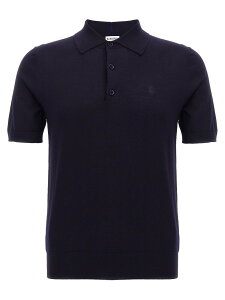 �o�[�o���[ BURBERRY �|���V���c �����Y �u���[ Polo shirts Wool polo shirt 8104872NAVY Blue �֐� �������� 2025SS ju