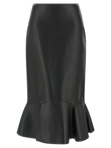 �t�F���f�B FENDI �X�J�[�g ���f�B�[�X �u���b�N Skirts Nappa skirt FPD970AUV3F0GME Black �֐� �������� 2025AW ju