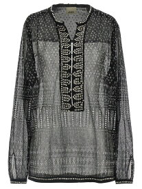 イザベル マラン ISABEL MARANT シャツ レディース ブラック Shirts 'Nickie' blouse HT0584FAC1K02IBKSI Black 関税 送料無料 2025SS ju