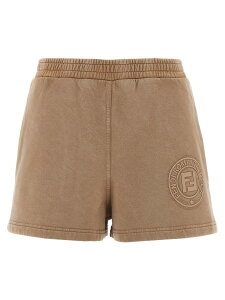 �t�F���f�B FENDI �f�j���V���[�c �V���[�c ���f�B�[�X �u���E�� Denim shorts 3D 'Fendi Roma' shorts FR6633ASNHF1RX9 Brown �֐� �������� 2025SS ju