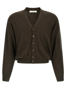 �����[�� LEMAIRE �Z�[�^�[ �j�b�g�E�F�A �����Y �u���E�� Knitwear 'Twisted' cardigan PO0023LK087BR397 Brown �֐� �������� 2026SS ju