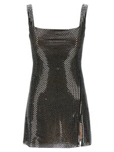 �Z���t �|�[�g���[�g SELF PORTRAIT �����s�[�X �h���X ���f�B�[�X �O���[ Dresses 'Gunmetal Rhinestone Mesh Mini' dress RS26051SBGRGREY Gray �֐� �������� 2026SS ju