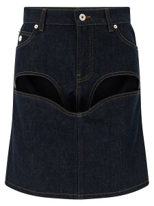 �W�����|�[���E�S���`�G JEAN PAUL GAULTIER �X�J�[�g ���f�B�[�X �u���[ Skirts 'Denim Mini Skirt With Cuts And Turn Up' skirt 2601WSK024D02455 Blue �֐� �������� 2026SS ju