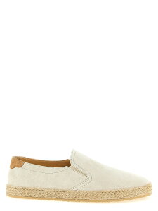 �u���l�� �N�`�l�� BRUNELLO CUCINELLI �t���b�g�V���[�Y �T���_�� �����Y �O���[ Flat Shoes Suede espadrilles MZUOHEI837CXU27 Gray �֐� �������� 2026SS ju