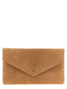 �C�� �T�����[���� SAINT LAURENT PARIS �N���b�`�o�b�O ���f�B�[�X �u���E�� Clutch and wristlets bags 'Envelope' maxi clutch 851590AAEEL2374 Brown �֐� �������� 2026SS ju